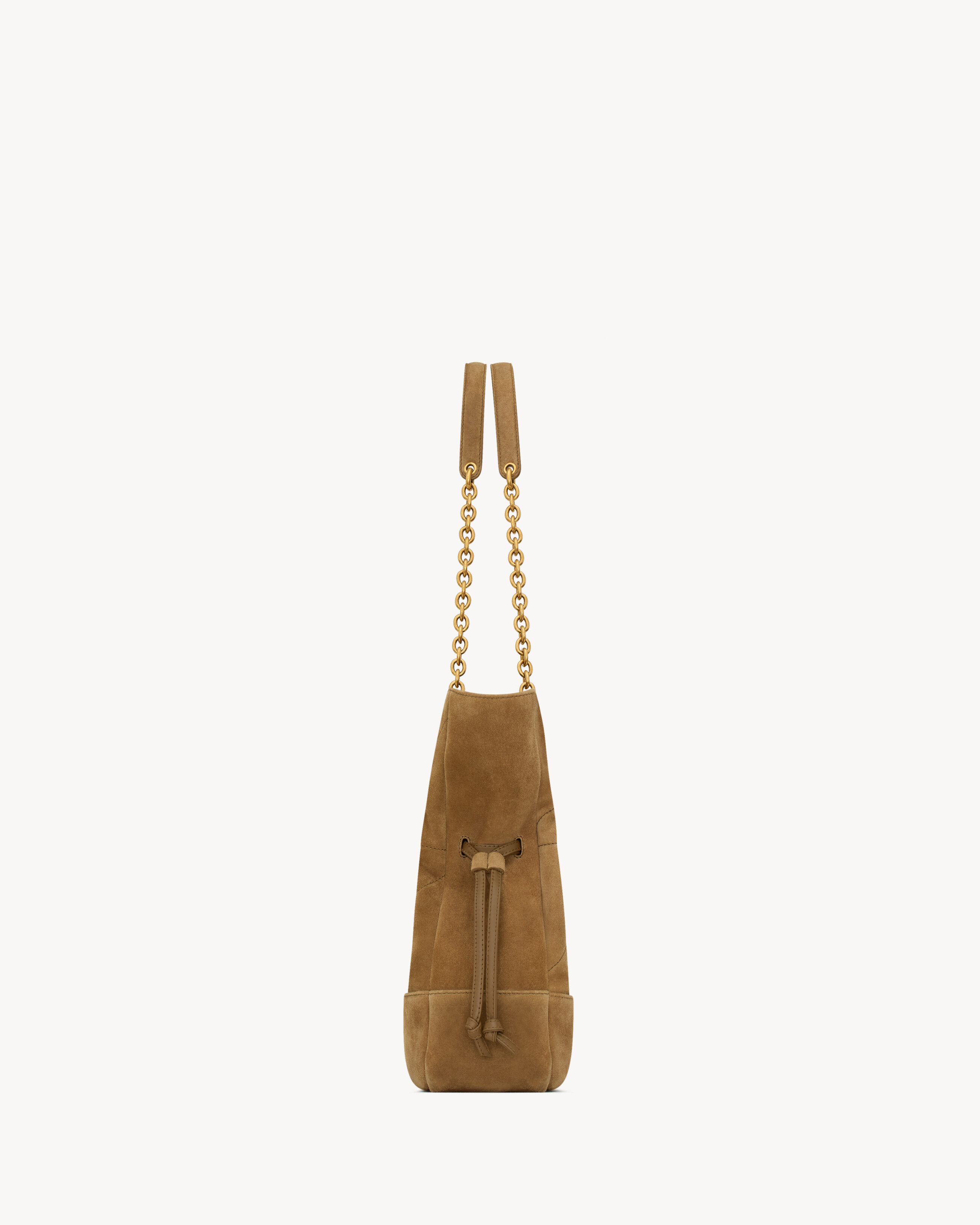Маленькая сумка JAMIE SHOPPING из замши Saint Laurent, коричневый — фото 3