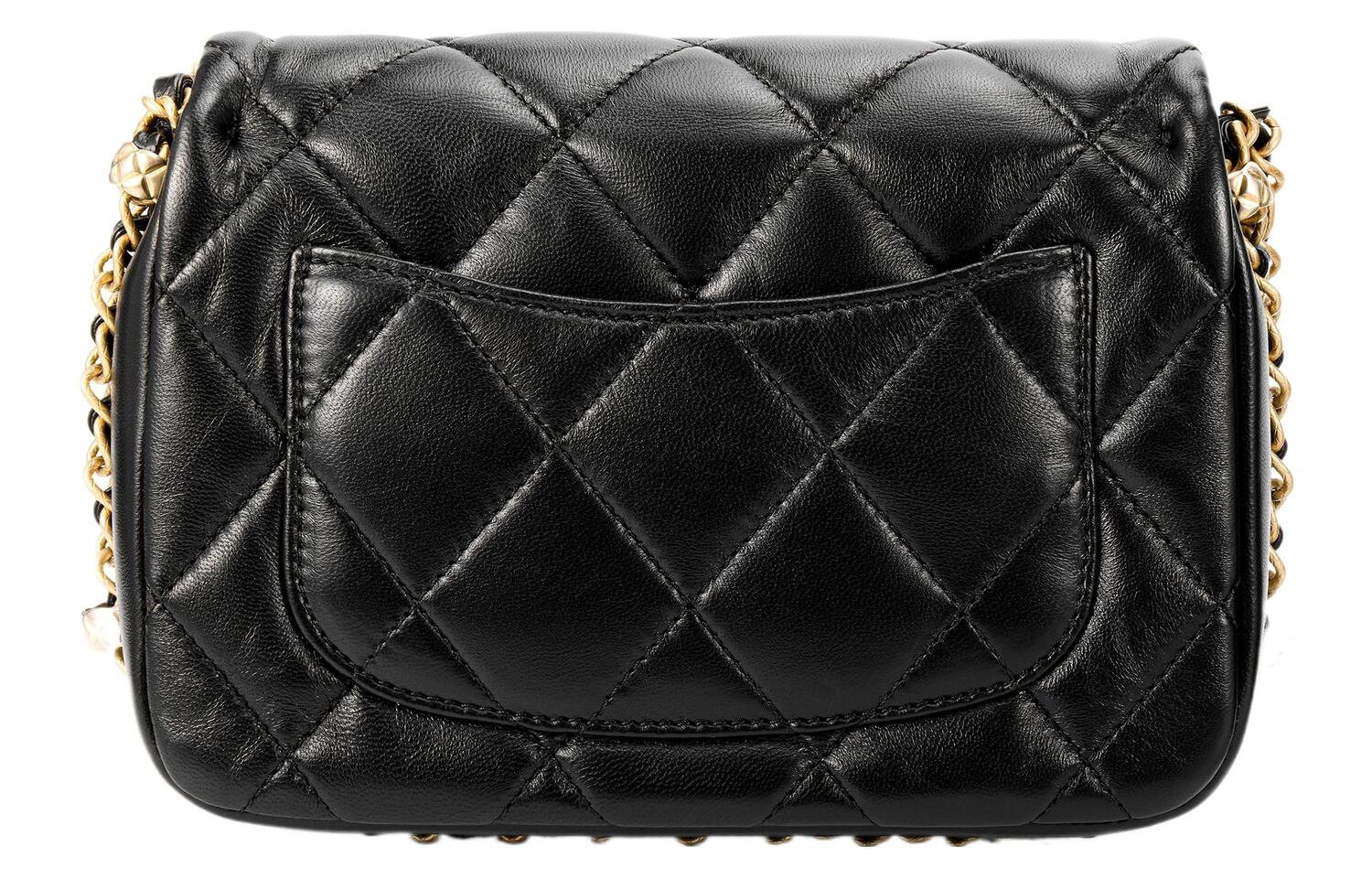 Сумка на плечо из овчины, мини-кроссбоди женская черная CHANEL — фото 4