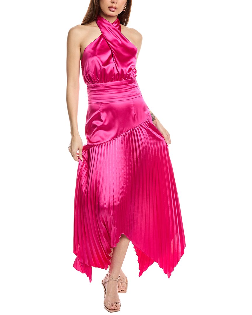 

AMUR Dixon Халтер Миди Платье, розовый