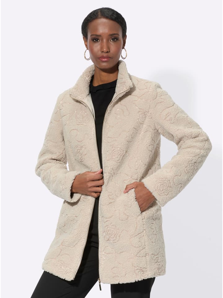 

Куртка из искусственного меха песочного цвета Mainpol