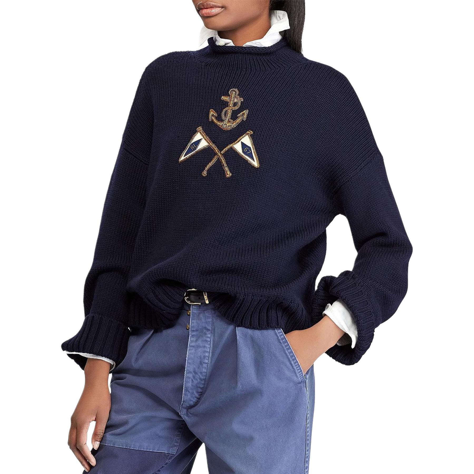 Топ женский Polo Ralph Lauren, синий — фото 4