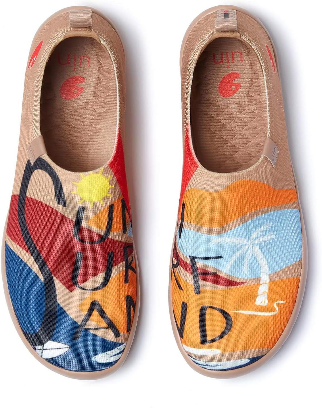 

Мужские лоферы UIN, раскрашенные туристические туфли, слипоны для прогулок, повседневные легкие удобные модные кроссовки Toledo Destination, Beach Play - Knit