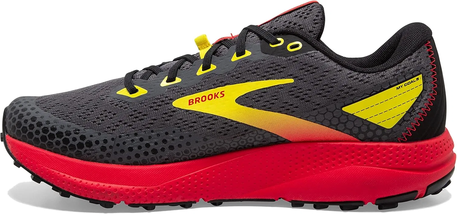 Мужские беговые кроссовки Brooks Division 3, Black Fiery Red Blazing Yellow — фото 4