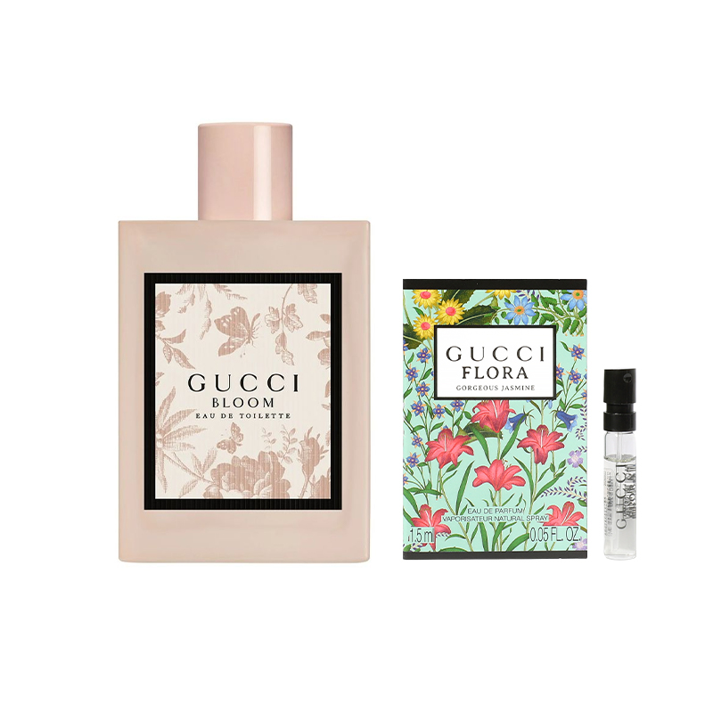 Flora Glow женская туалетная вода +Dreamy Jasmine/Dreamy Gardenia 1,5 мл стойкий аромат парфюмерная композиция GUCCI — фото 3