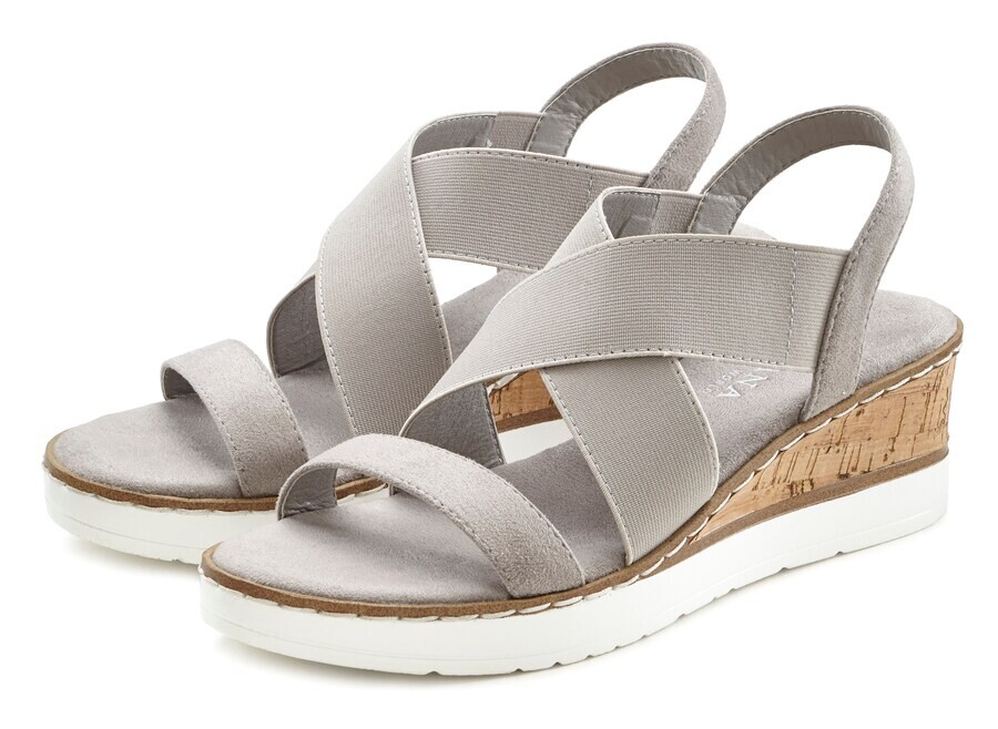Босоножки на высоком каблуке LASCANA Sandals, серый — фото 3
