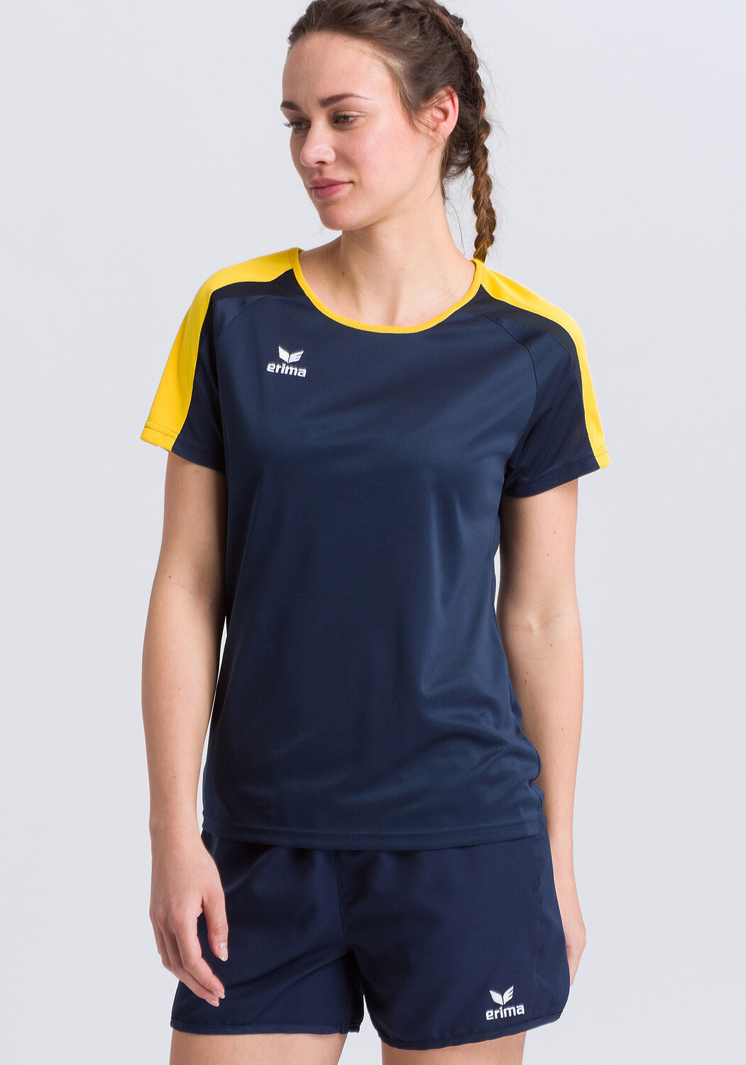 

Футболка erima Liga 2.0, цвет new navy/gelb/dark navy