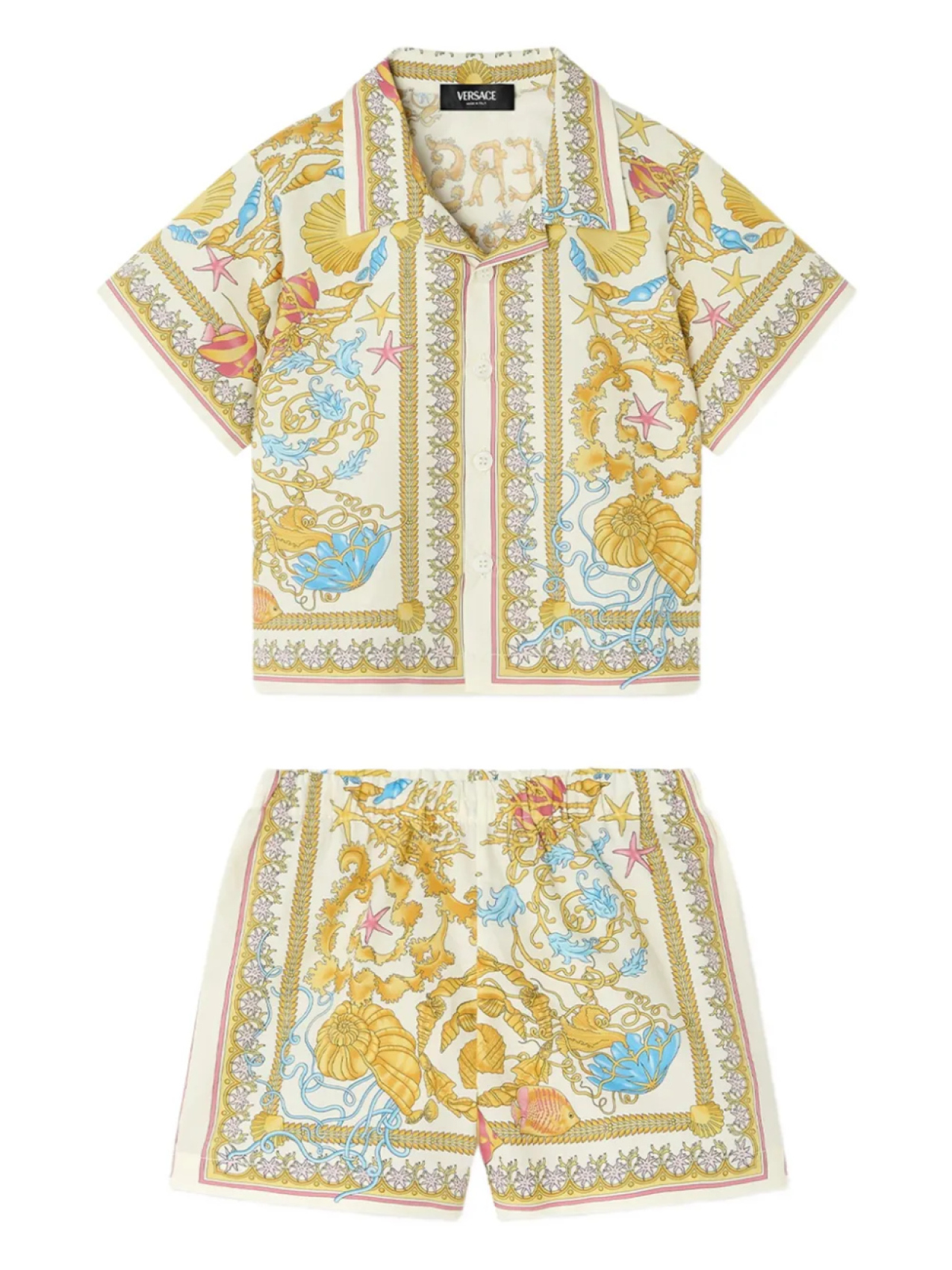 

Комплект шорт Versace Kids Underwater Barocco, белый