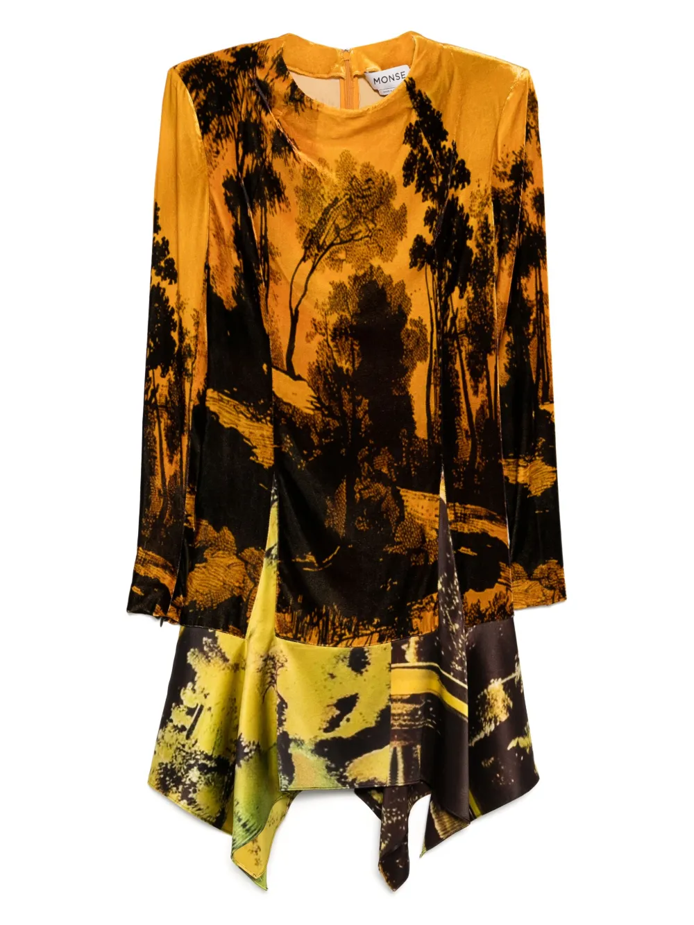 

Платье с графичным принтом Monse, оранжевый