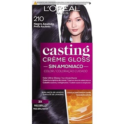 

Краска для волос L'Oreal Casting Cream Gloss 210 Голубовато-черный