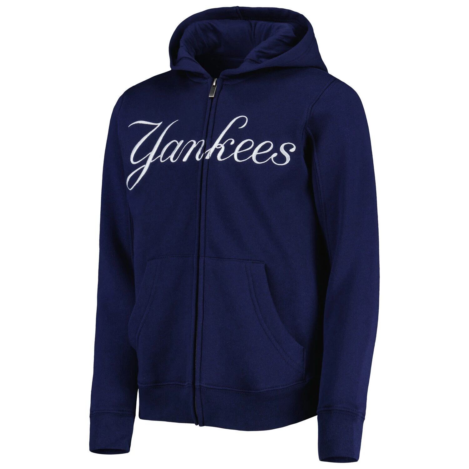 Флисовая толстовка с молнией во всю длину и надписью Youth Navy New York Yankees Outerstuff — фото 2