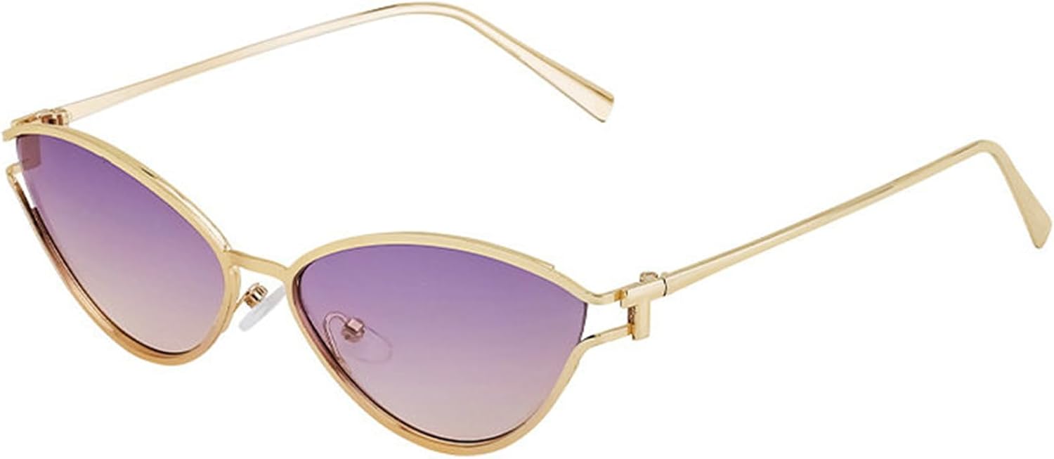 

Хелена Модные ретро-солнцезащитные очки в форме «кошачий глаз» для женщин, стильные, забавные, в маленькой металлической оправе, треугольные, с градиентным переходом цвета helena, C5