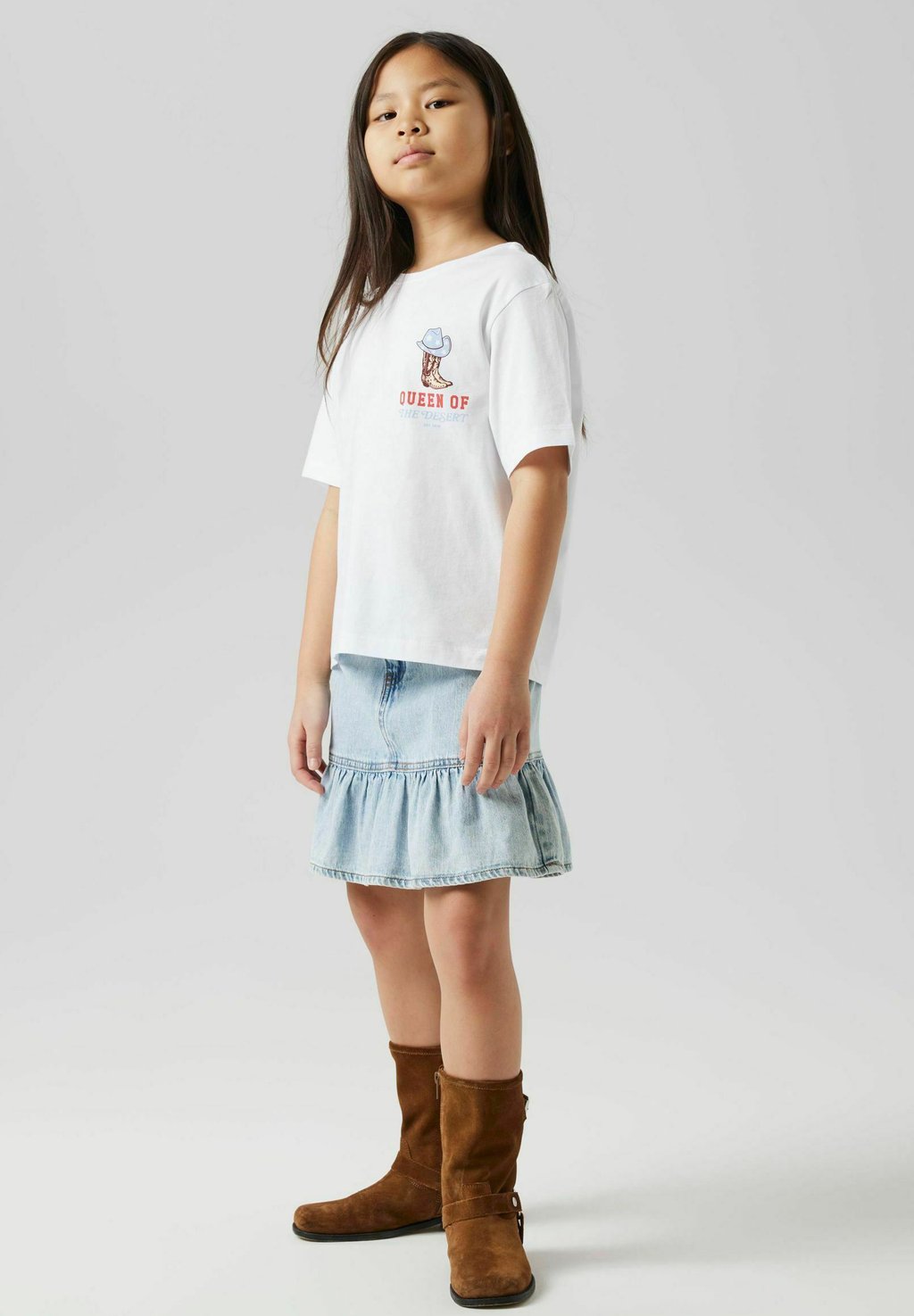 

Юбка из денима Minigonna Name it, цвет Light Blue Denim