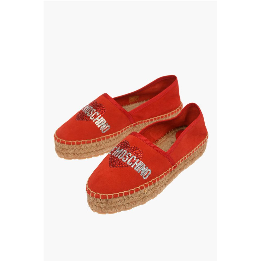Эспадрильи LOVE с блестками Moschino, Red
