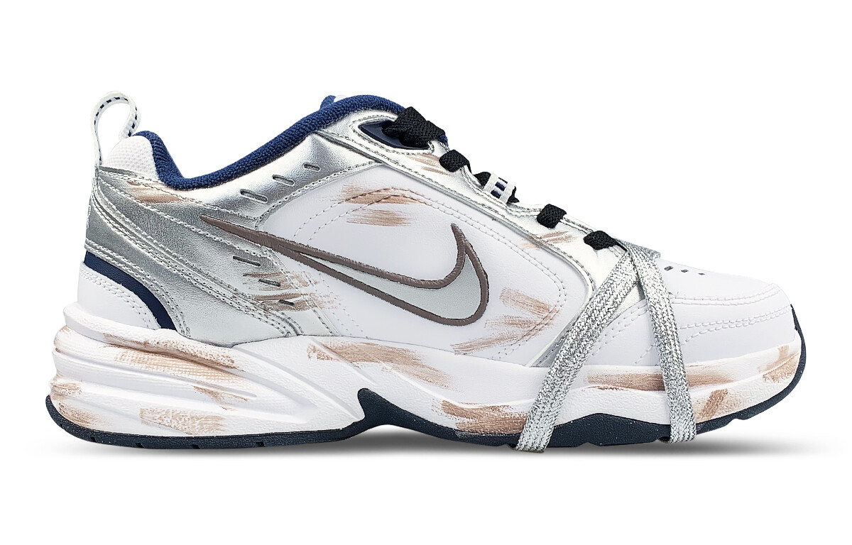 

Кроссовки Nike Air Monarch 4 Chunky Sneakers Unisex Low-top White/Silver, белый