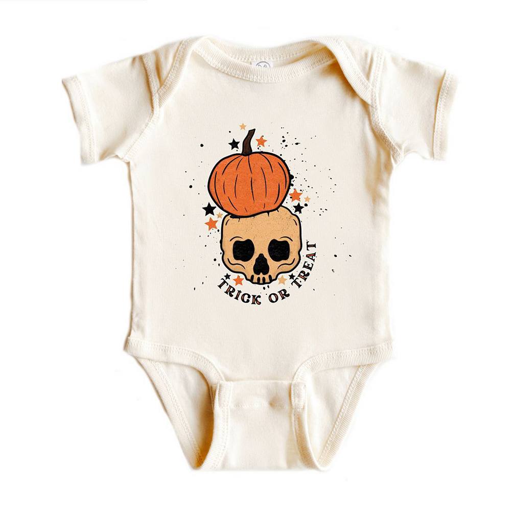 

Детское боди с черепом Trick Or Treat The Juniper Shop, цвет Natural