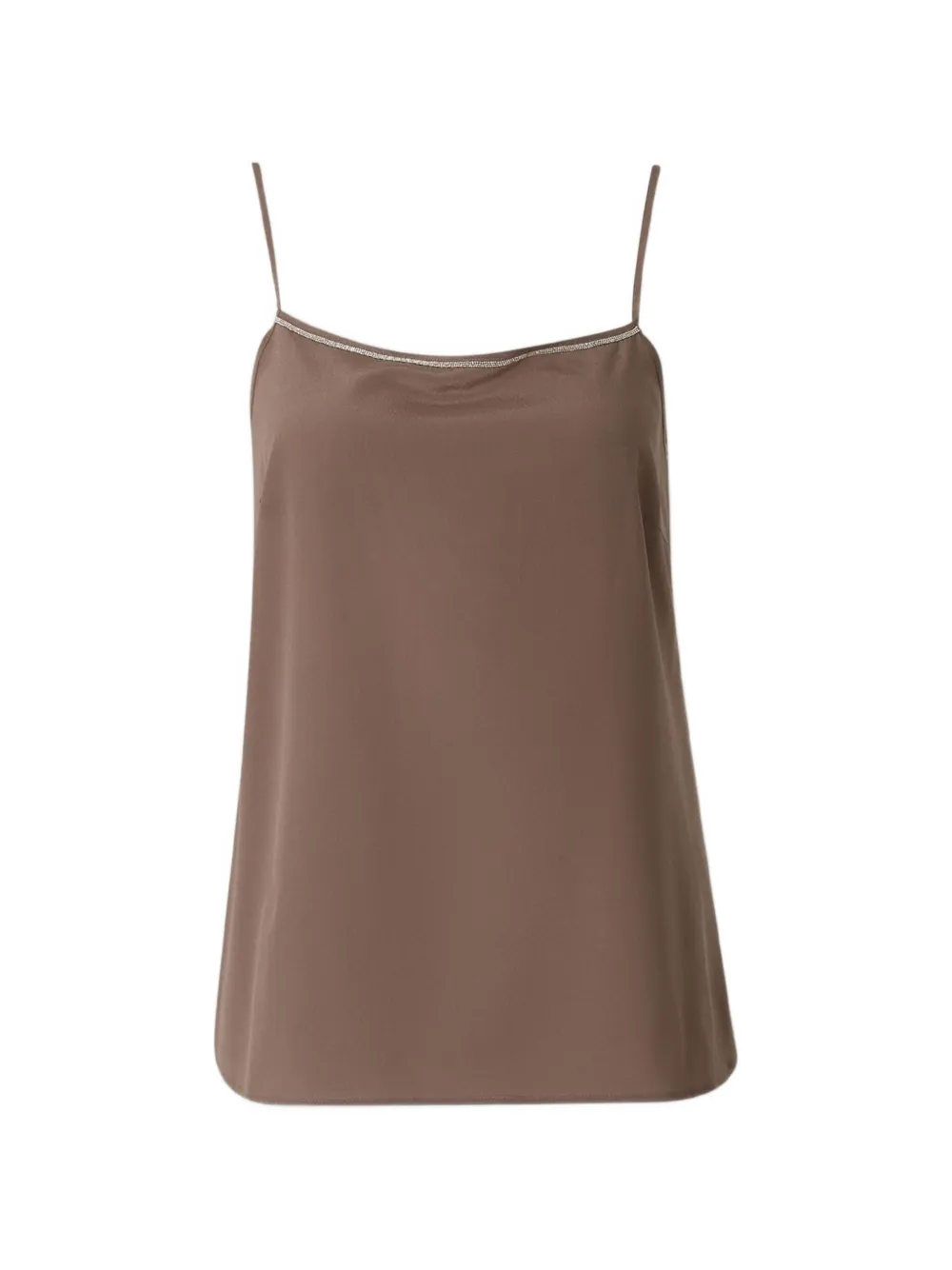 

Топ с отделкой бусинами Peserico, коричневый