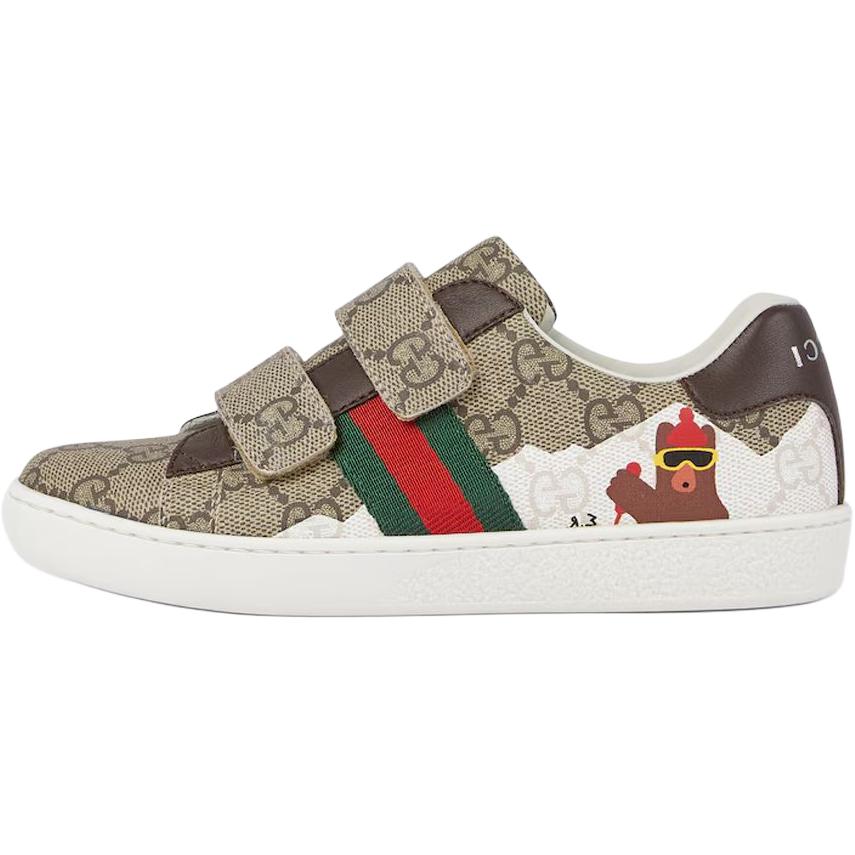 

Кроссовки для скейтбординга ACE Low top детские GUCCI, бежевый/коричневый