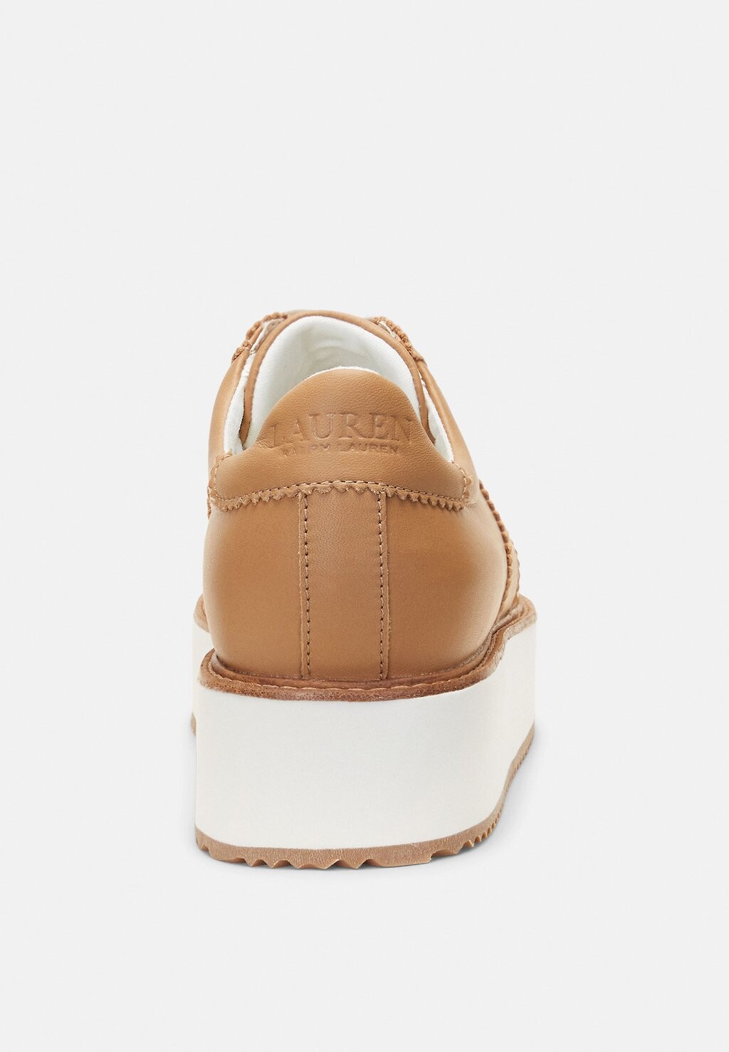 

Кроссовки на шнуровке AMELIA NAPPA LEATHER PLATFORM SNEAKER Ralph Lauren, цвет Buff