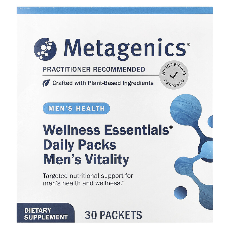 

Metagenics, Wellness Essentials, Men's Vitality, мультивитамины для мужчин, 30 пакетиков
