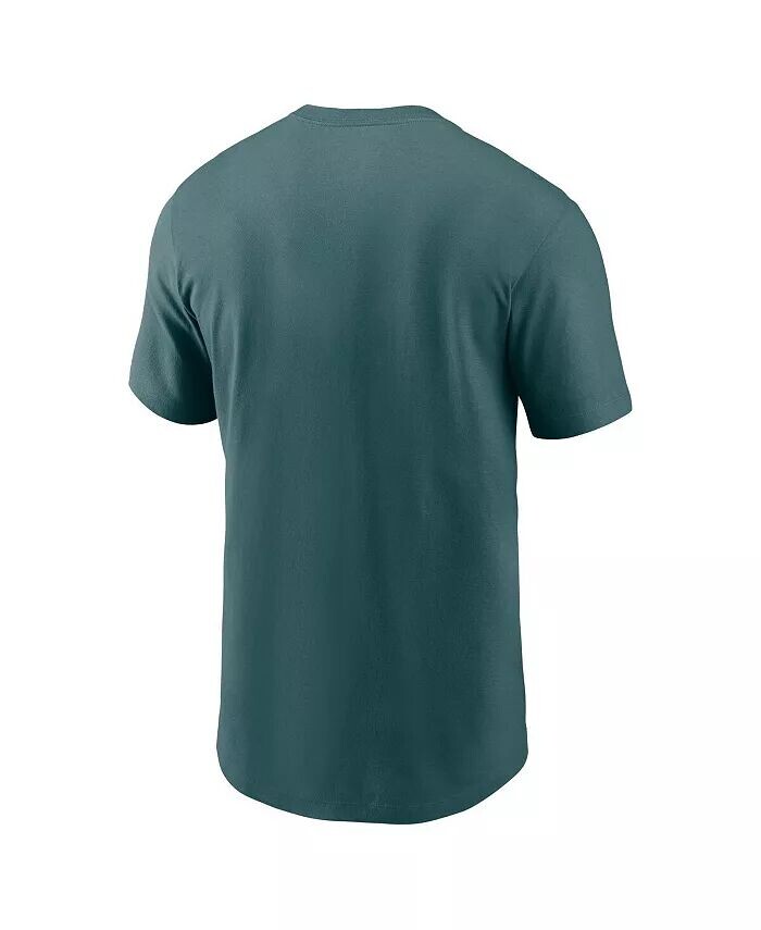 Мужская темно-зеленая футболка Philadelphia Eagles Primetime Wordmark Essential Nike, зеленый — фото 2