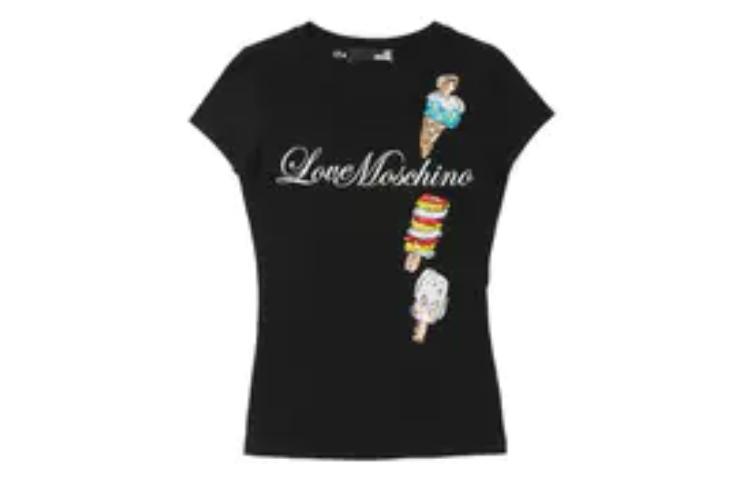 

Футболка женская черная MOSCHINO