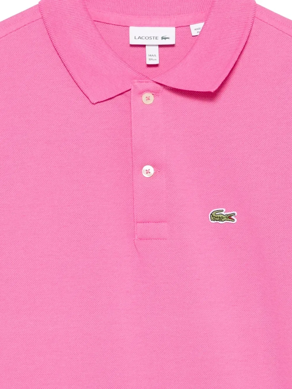 Рубашка-поло с нашивкой-логотипом Lacoste Kids, розовый — фото 3