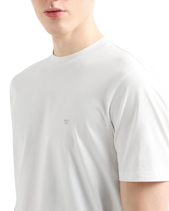 Футболка с коротким рукавом и логотипом Emporio Armani, белый — фото 4