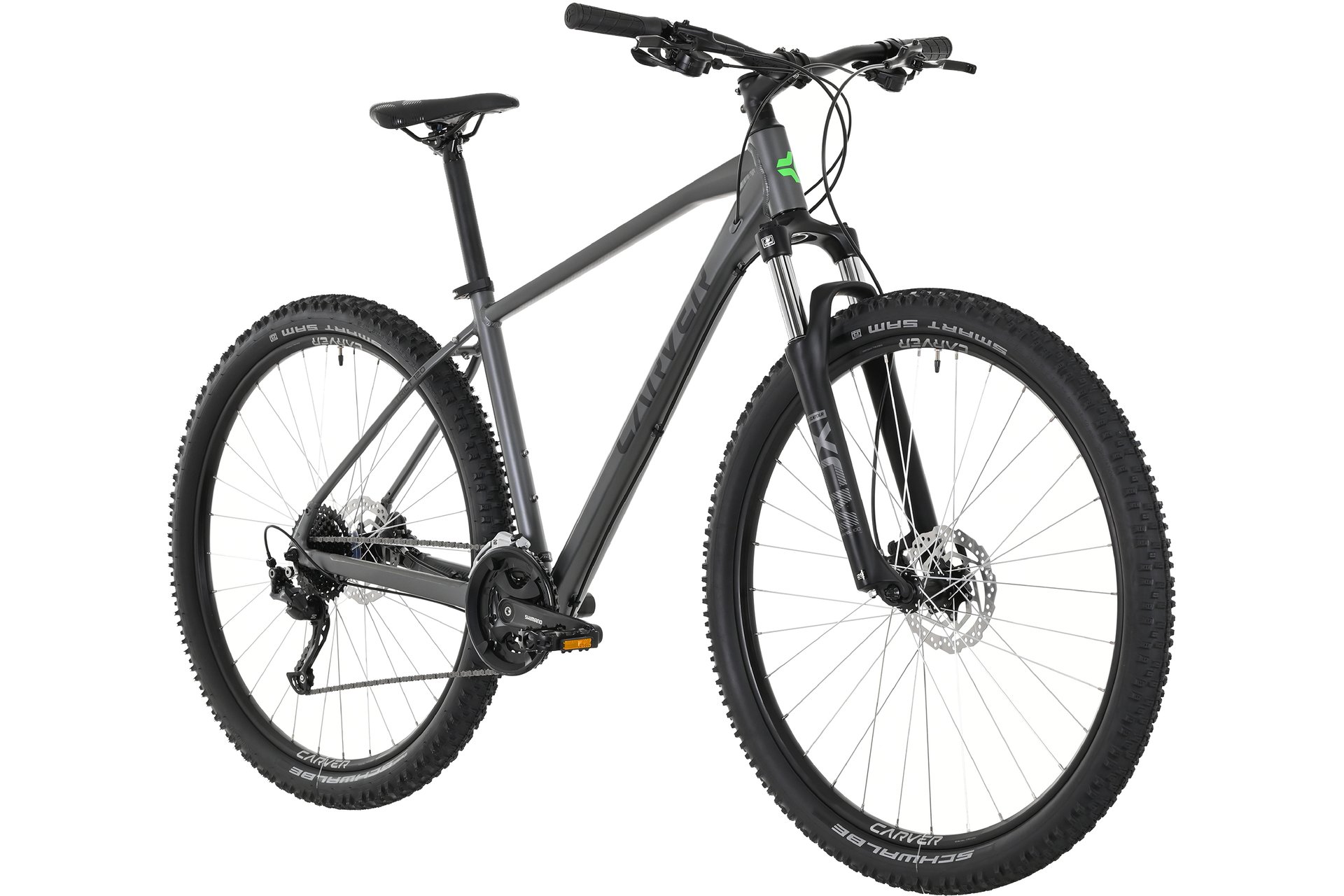 Горный велосипед Carver Strict 120 - 27,5 дюймов - Diamant - 2024, цвет Grau|anthracite/neon green — фото 2