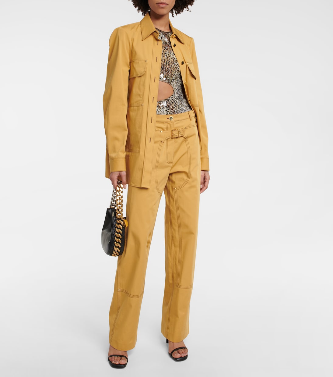 Майка с вырезом, расшитая пайетками Stella McCartney, Multicoloured — фото 2