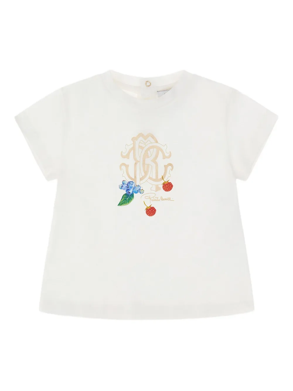 

Футболка с логотипом Roberto Cavalli, белый