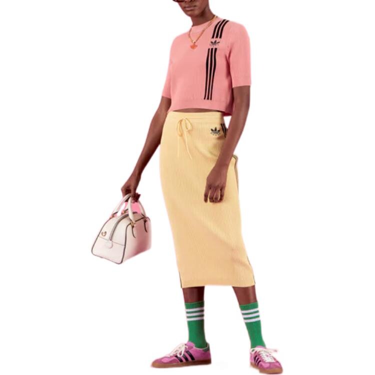 Топ укороченный Adidas x Gucci, коллаборация, розовый — фото 2