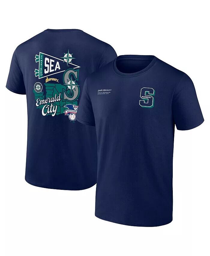 

Футболка мужская Seattle Mariners Split Zone Fanatics, темно-синий