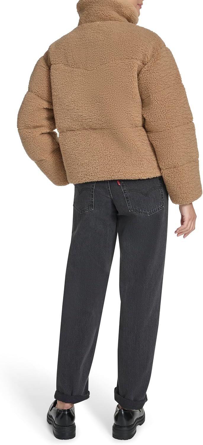 Женская куртка-пуховик Levi's в стиле вестерн, Chestnut Sherpa — фото 4