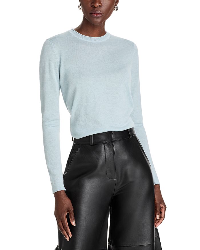 

Кашемировый свитер с круглым вырезом Lafayette 148 New York, белый