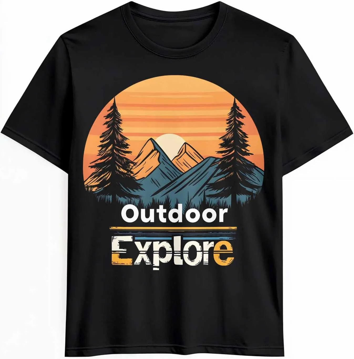 

Футболка мужская Mountain Graphic Tees с принтом, хлопок CosyBright