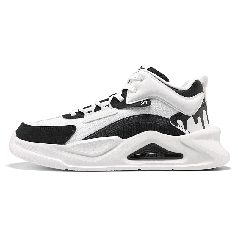

361° Jincheng Anti Slip And Wear Resistant Height Increasing Mid top Casual Shoes мужские белый черный