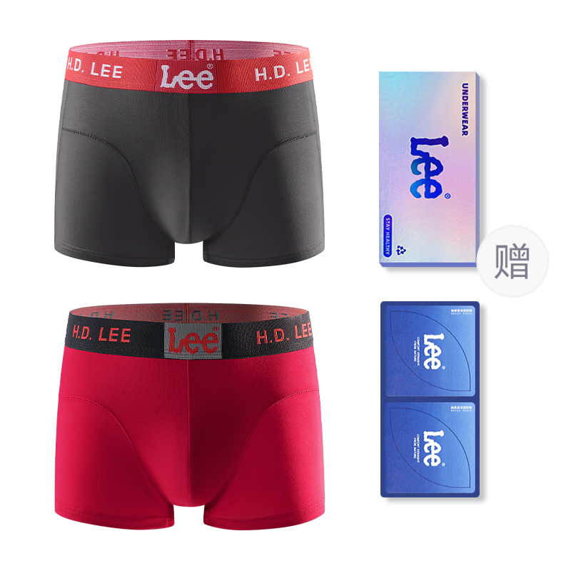 

Классические 101 трусы мужские подарочный набор из 2 полосок Lee, темно-серый