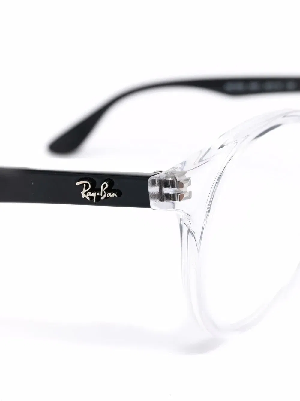 Солнцезащитные очки в круглой оправе черепаховой расцветки Ray-Ban Junior, черный — фото 2