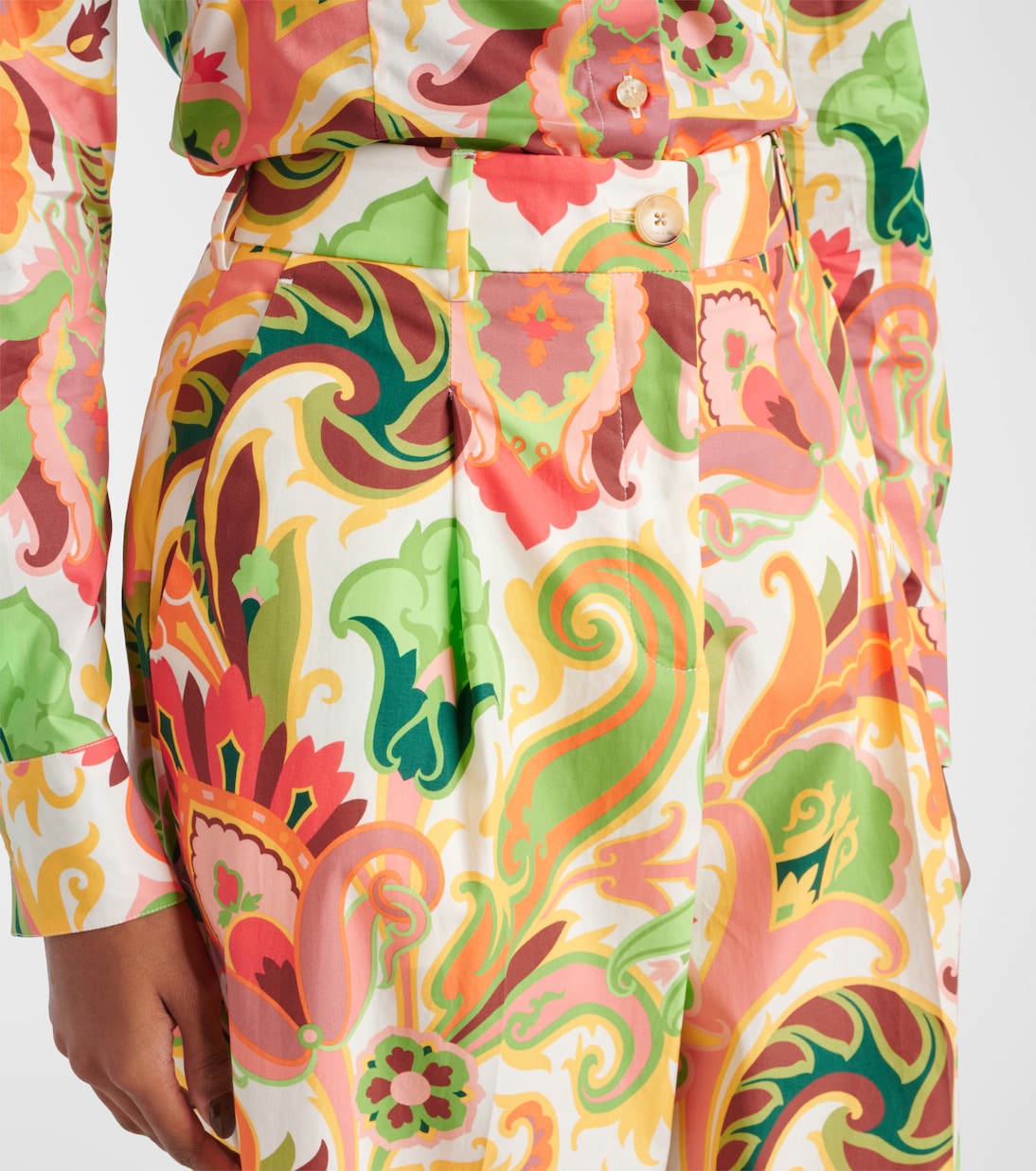 Широкие брюки из принтованного хлопка Etro, Multicolored — фото 4