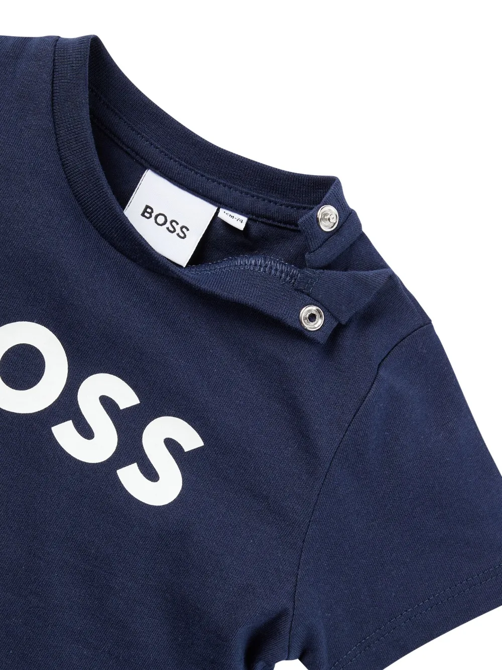 Хлопковая футболка с логотипом Boss Kidswear, синий — фото 3
