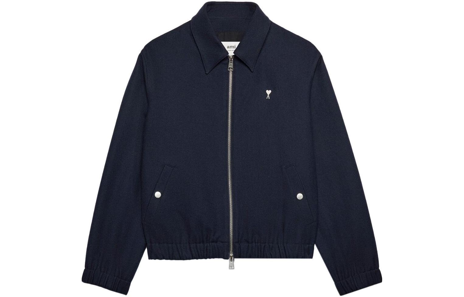 

AMI Paris Куртка на молнии Ami De Coeur AMIPARIS, Marine Blue, Синий, AMI Paris Куртка на молнии Ami De Coeur AMIPARIS, Marine Blue
