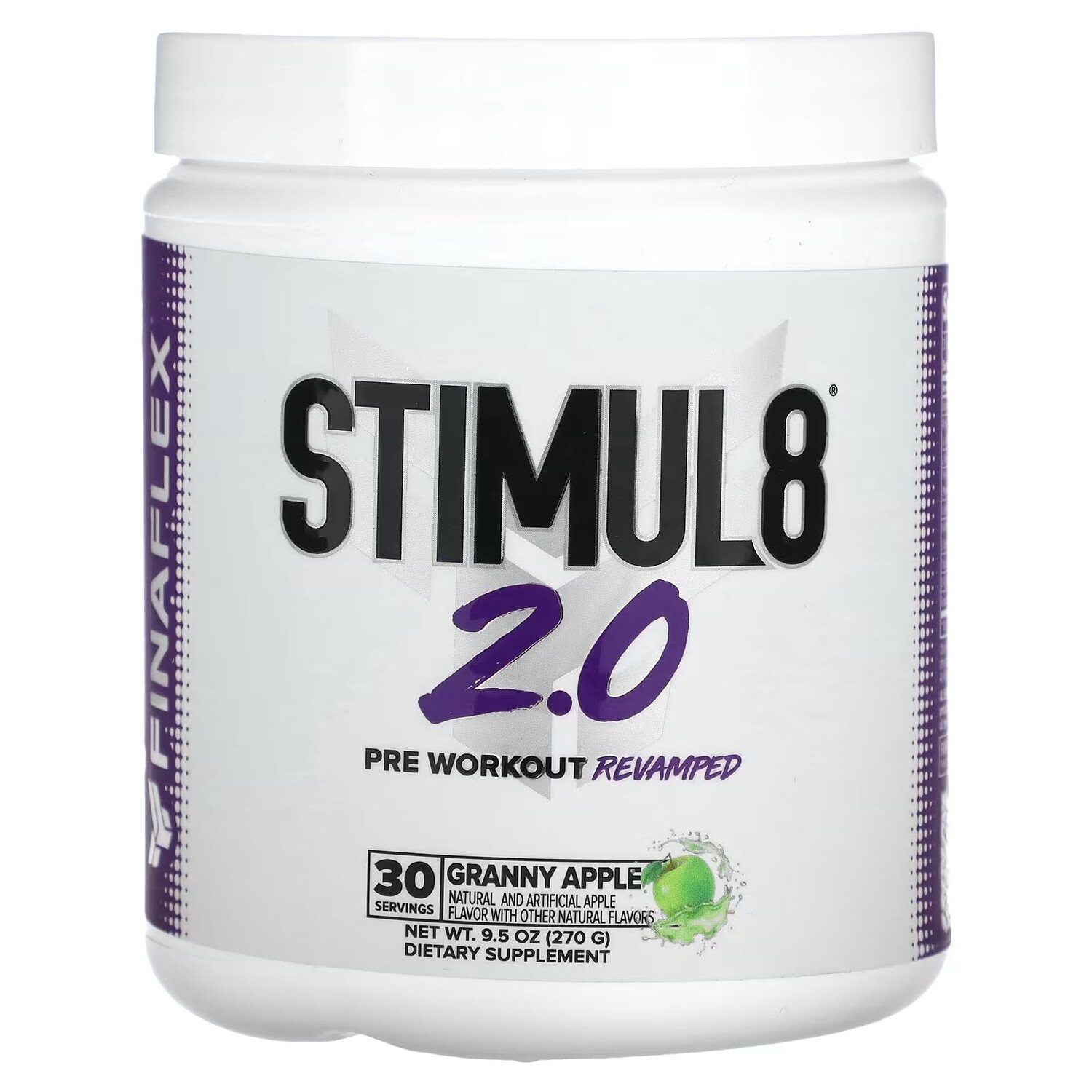 

Stimul8 2.0, «Гренни Яблоко», 9,5 унций (270 г) Finaflex