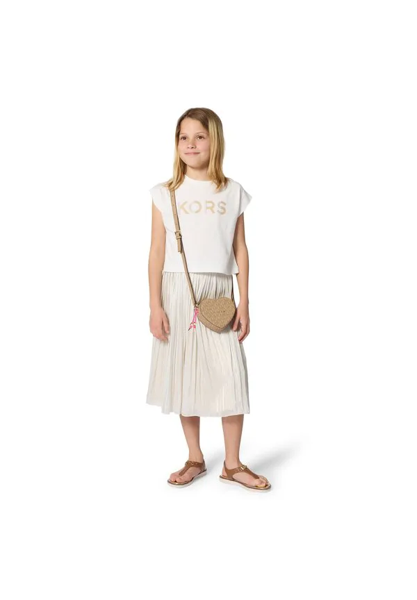 Плиссированная юбка Michael Kors Kids, Light Gold-Colored