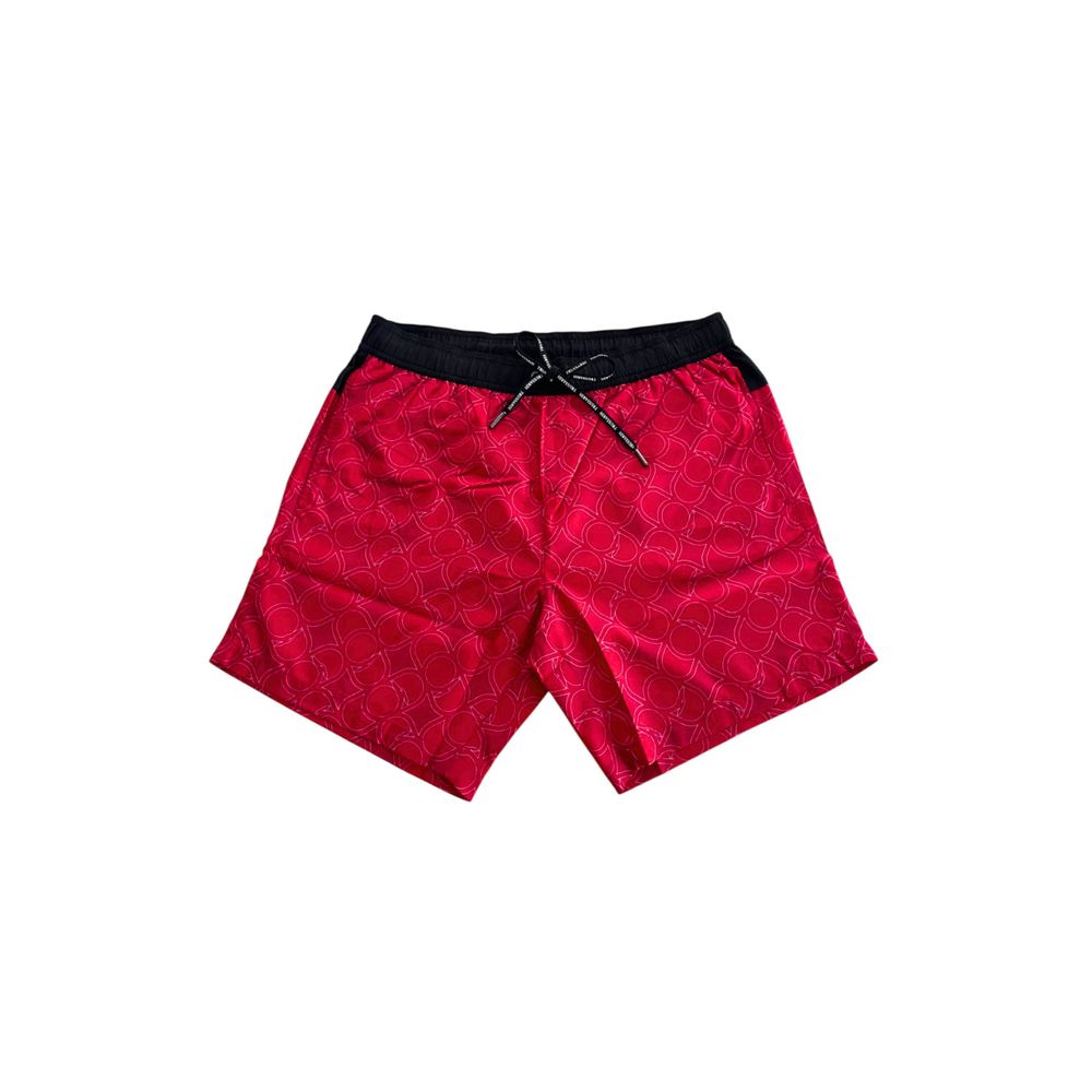 

Красные мужские шорты для плавания из полиэстера Trussardi Beachwear, Red
