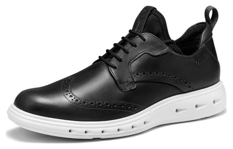 Водостойкие кожаные повседневные туфли Mixed Water-Resistant 720 Magnet Gray Ecco мужские — фото 2