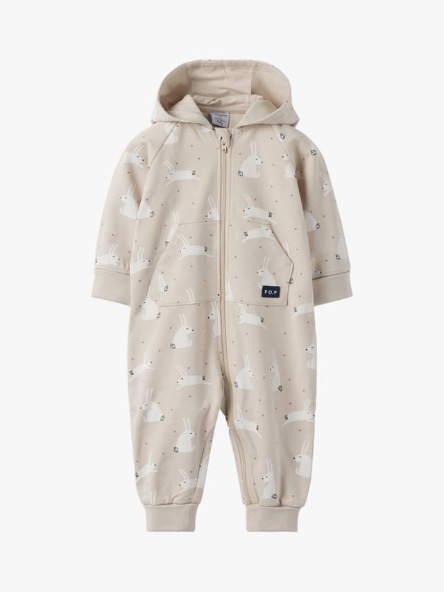 

Детский комбинезон с длинными рукавами из органического хлопка с кроликом Polarn O. Pyret