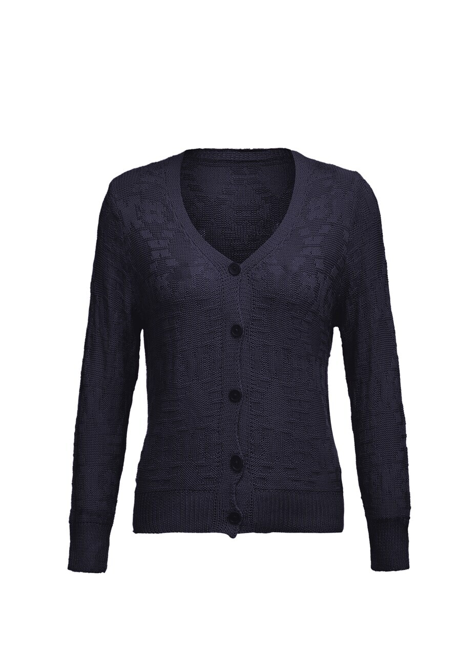 

Вязаный кардиган aleva Knit Cardigan, морской синий