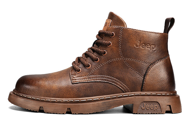 

Ботинки мужские красно-коричневые Jeep