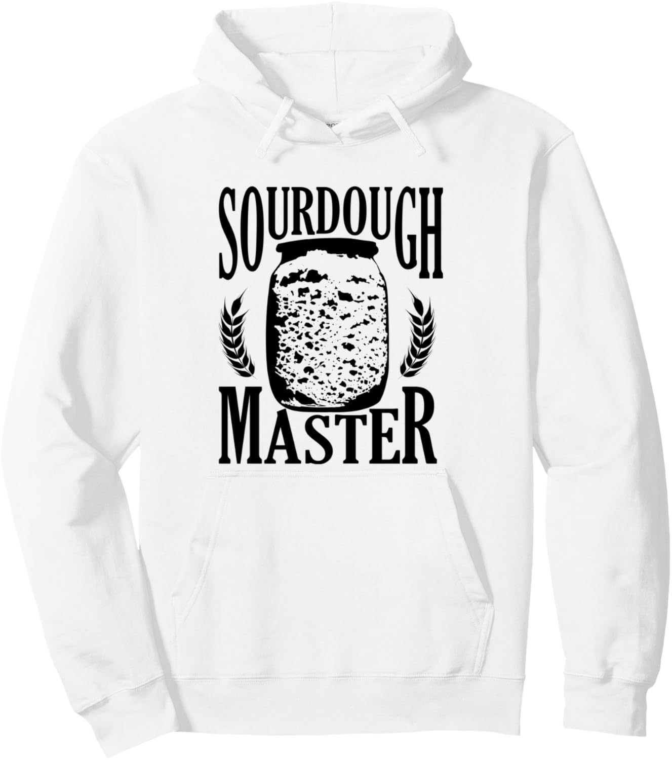 

Худи с надписью «Мастер выпечки хлеба на закваске» Sourdough Master & Bread Baker Designs, белый