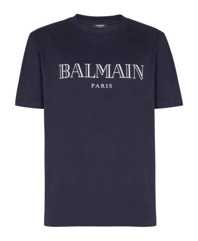 

Футболка с принтом «Париж» Balmain, синий